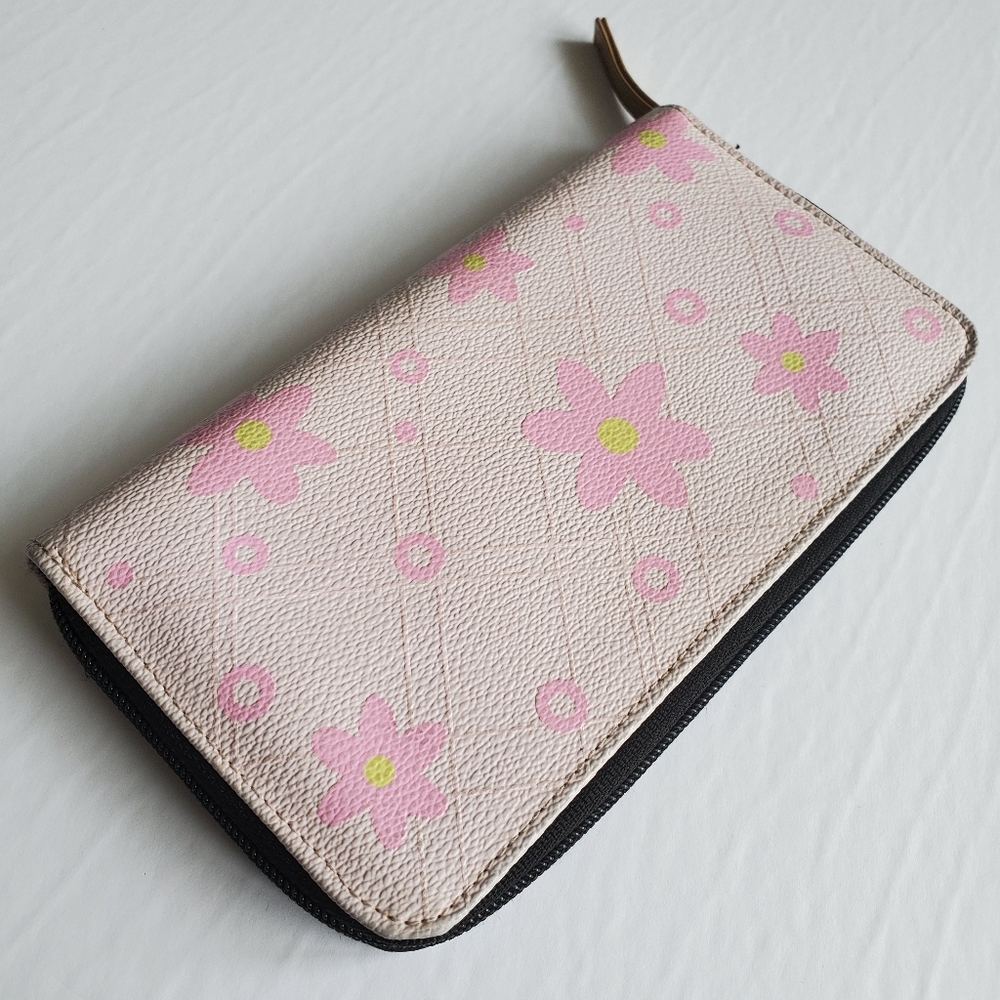 Pink Floral Print Wallet